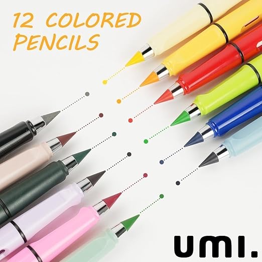 Everlasting Color Pencil Colors Infinity pencil Round Shaped Color Pencils(12pcs)