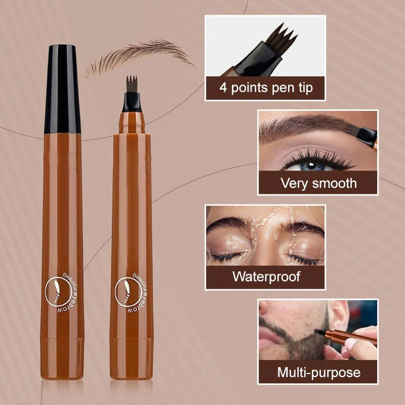 Buy 1 Get 1 Free Waterproof Four-tip Beard and Eyebrow Pen