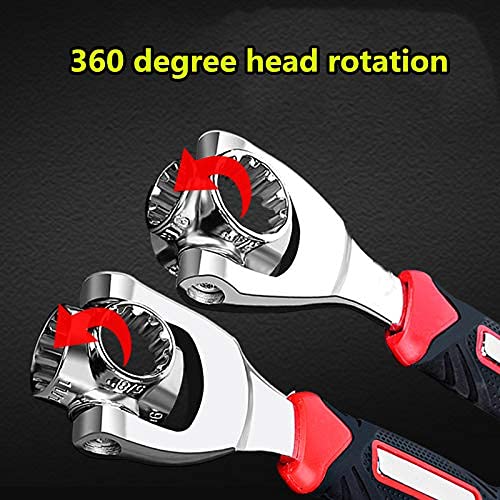 Multifunction Wrench Tool with 360 Degree Rotating Head, Magnetic Spanner Tool for Home and Car Repair Tool Works
