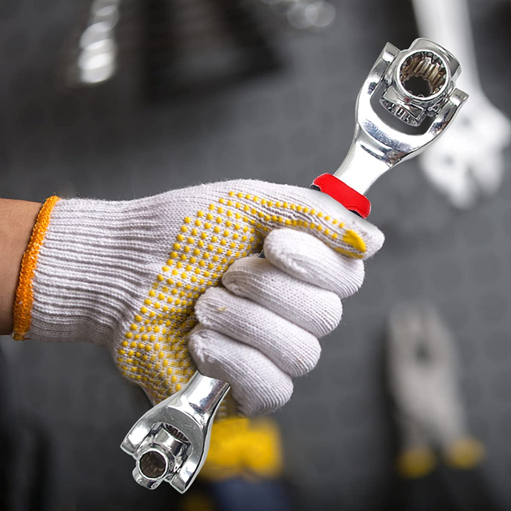 Multifunction Wrench Tool with 360 Degree Rotating Head, Magnetic Spanner Tool for Home and Car Repair Tool Works