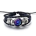 Black Twelve Zodiac Spirit Leather Bracelet