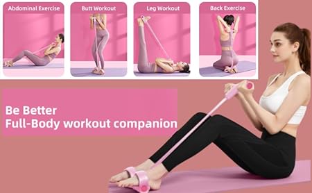 Yoga Pedal Pull Reducer Resistance Band Sports Equipment Belly Abdomen Waist Arm Leg Stretching Exercise Portable Home Gym Device