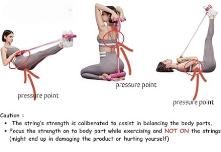 Yoga Pedal Pull Reducer Resistance Band Sports Equipment Belly Abdomen Waist Arm Leg Stretching Exercise Portable Home Gym Device