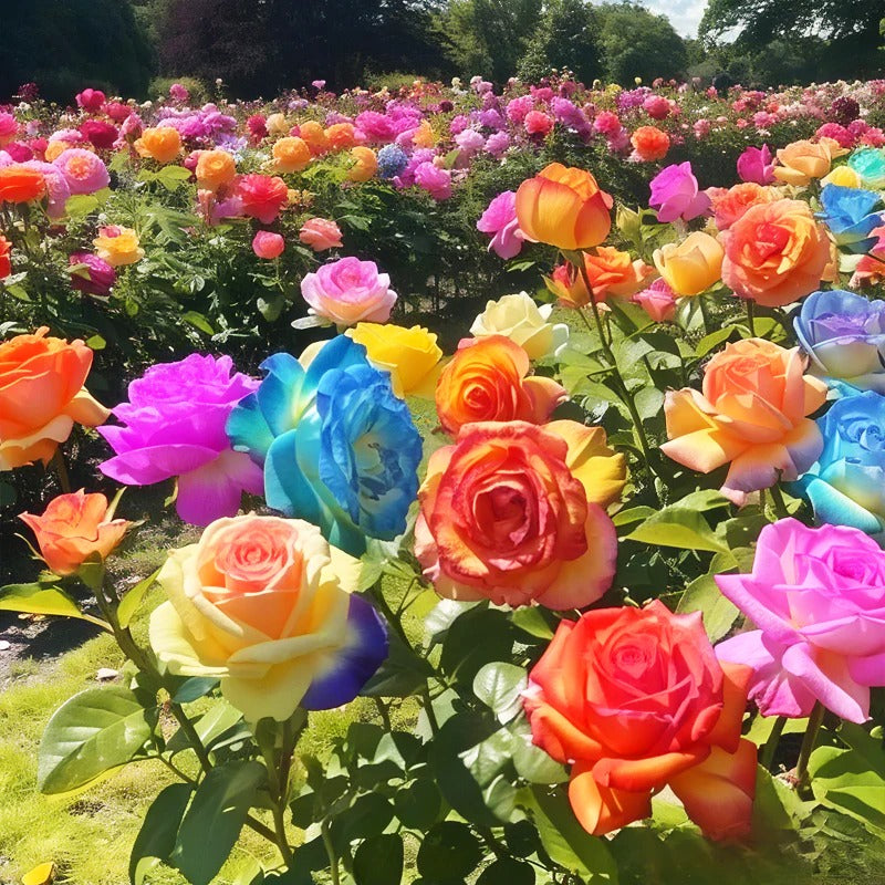 Mixed Color Rainbow Rose Seeds – Perennial Flower Seeds / Large Flowers / Easy to Grow  BUY 1 GET 1 FREE!