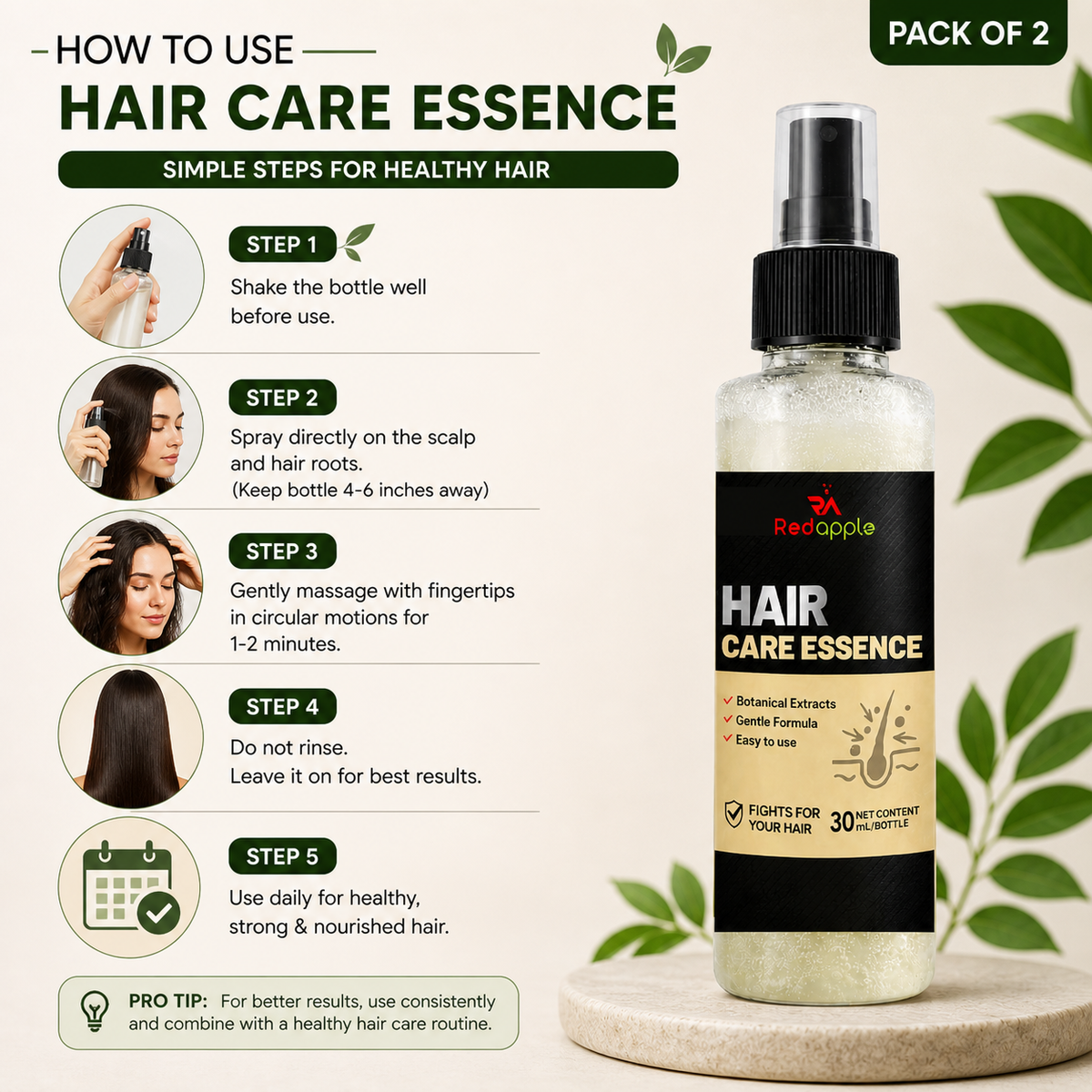 Hair care essence  100 ml pack of 2