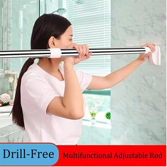 Multifunctional Adjustable Rod, Heavy Duty Tension Rods for Clothes, Closet Poles for Hanging Clothes