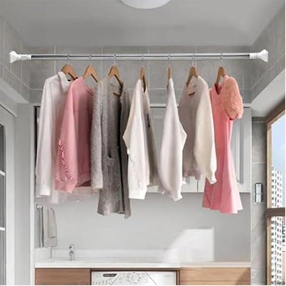 Multifunctional Adjustable Rod, Heavy Duty Tension Rods for Clothes, Closet Poles for Hanging Clothes