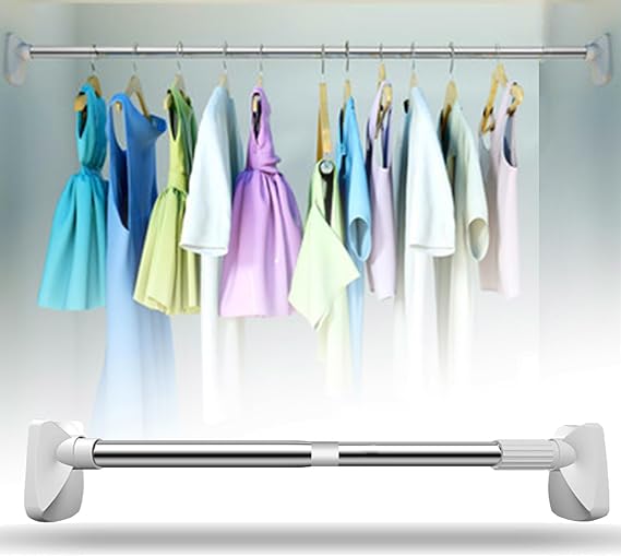 Multifunctional Adjustable Rod, Heavy Duty Tension Rods for Clothes, Closet Poles for Hanging Clothes