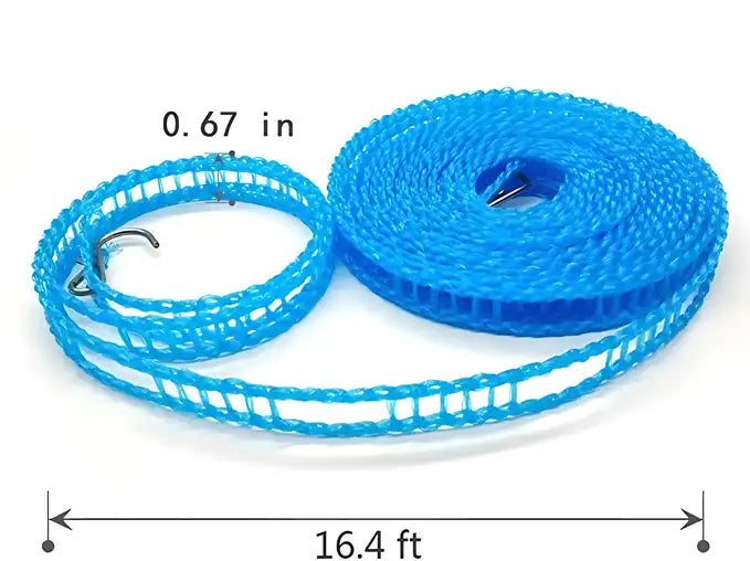 Rope-Portable Adjustable Dryer Line Windproof Non-Slip Clothesline for Camping Travel Indoor Outdoor  ( Pack of 1)