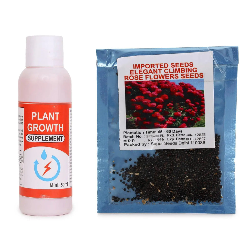 Rose flower seeds AND PLANT GROWTH SUPPLEMENTS PACK 2