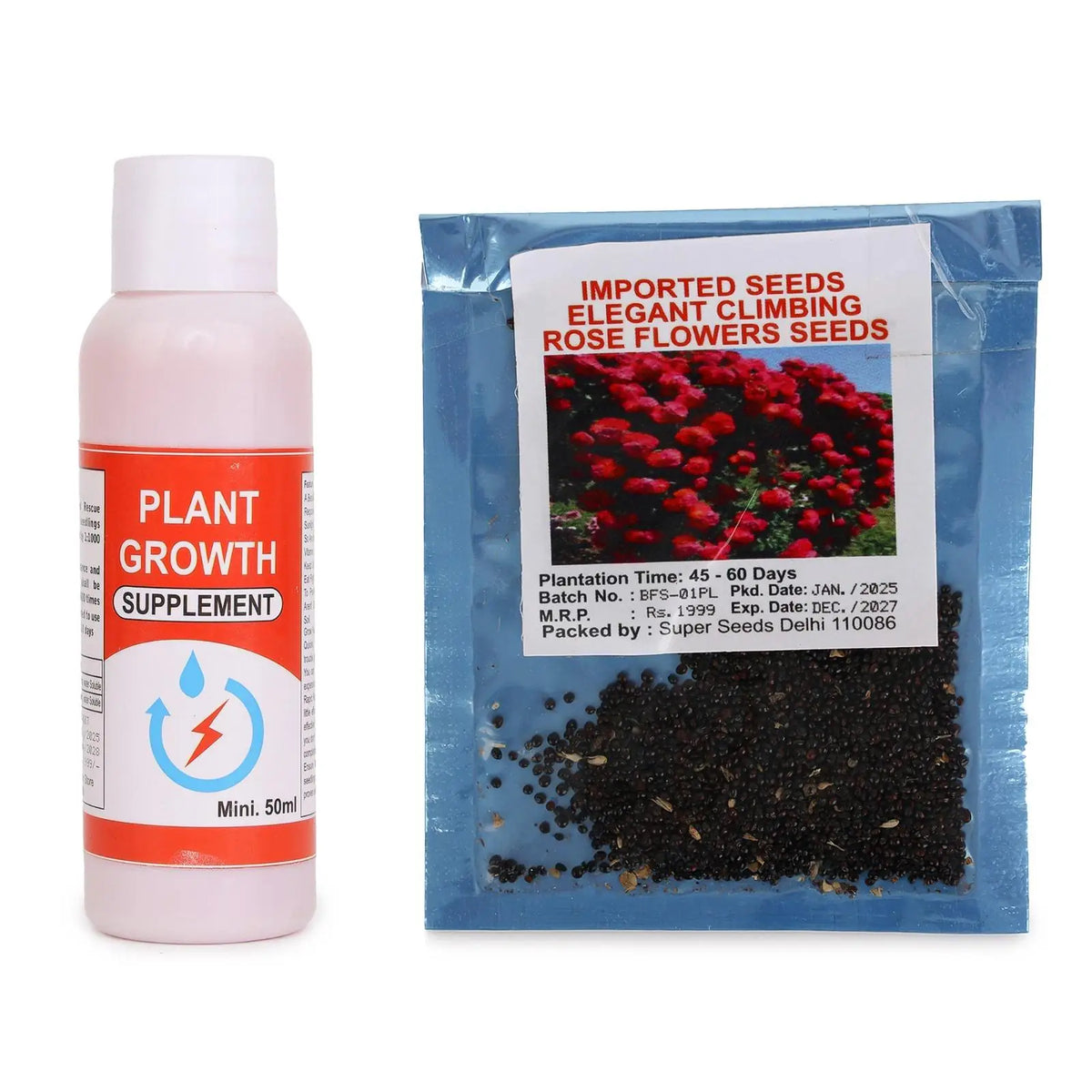 Rose flower seeds AND PLANT GROWTH SUPPLEMENTS PACK 2