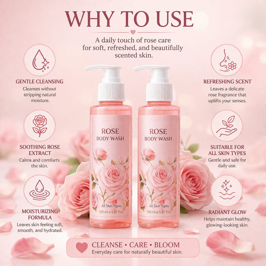 Rose Body  Wash (pack of 2)