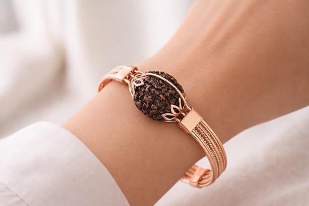 BharatYug 7 Mukhi Rudraksha Bracelet Handmade Kada for men and women