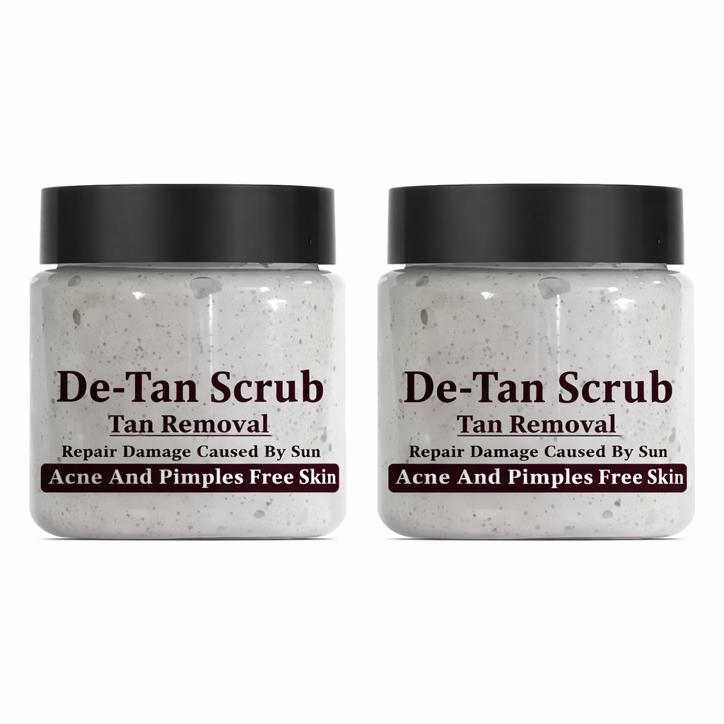 De-Tan Scrub for Tan Removal, Acne and Pimples Free Skin pack of 2