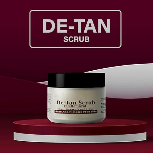De-Tan Scrub for Tan Removal, Acne and Pimples Free Skin pack of 1