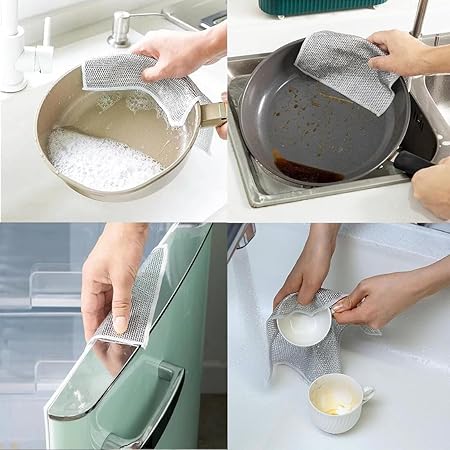 Multifunctional Non-Scratch Wire Dishcloth (Pack of 15)