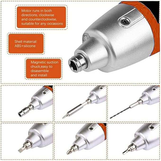 45 Pcs Rechargeable Powerful Cordless Drill Machine With Screwdriver