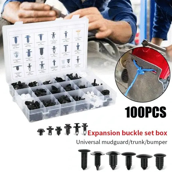 100-pack universal screw clamps – Suitable for car fenders, door panels, C05 C20 C32 B01 D02 A16 car parts.