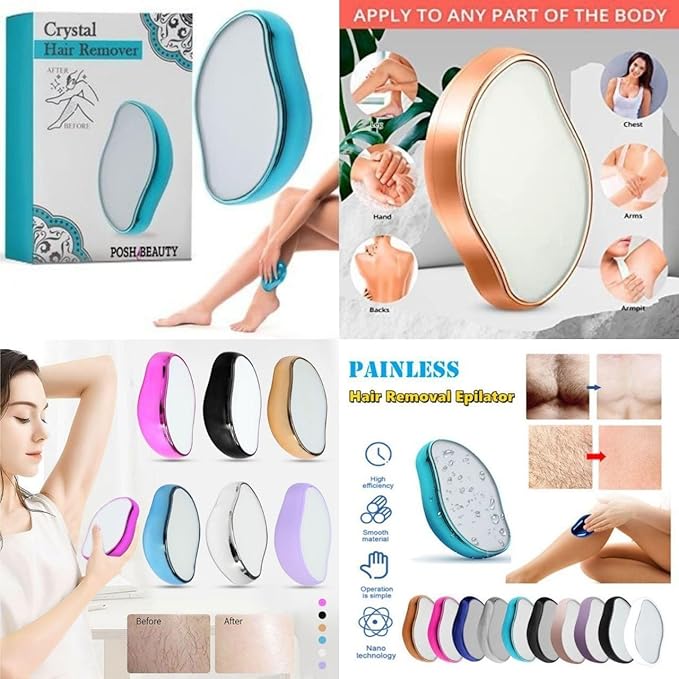 Hanglow Crystal Hair Remover for Women and Men pack of 1 (random color)