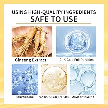 Anti-Wrinkle Essence, Gold Polypeptide Formula Face Serum, Hydrating and Firming, 30ml
