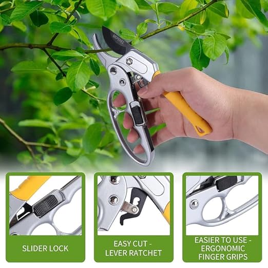 Gardening Scissor Stainless Steel Garden Snip with Safety Lock