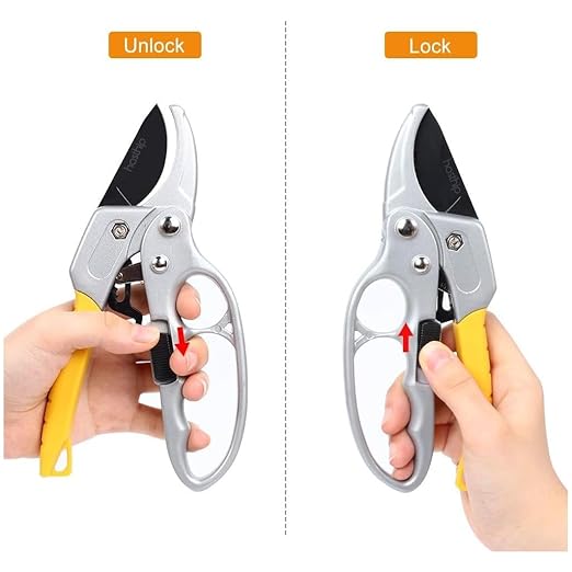 Gardening Scissor Stainless Steel Garden Snip with Safety Lock