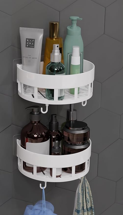 Bathroom Organizer Storage Rack Without Drilling Bathroom Accessories ( pack of 2 )