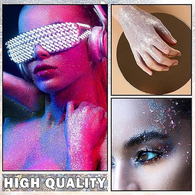 Shiny Glitter Spray for Face Hair Body and Clothes 100ml(pack of 1)