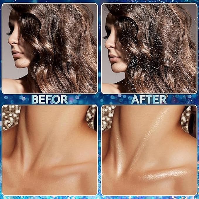 Shiny Glitter Spray for Face Hair Body and Clothes 100ml(pack of 1)
