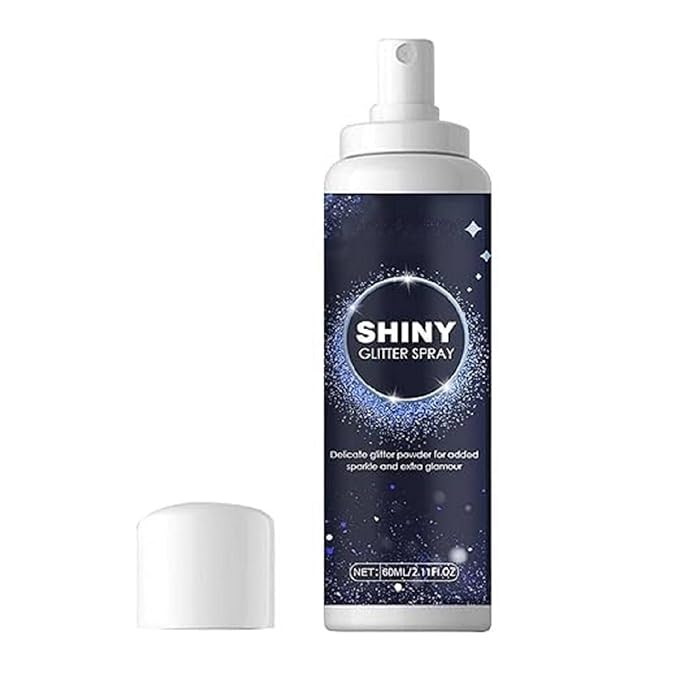 Shiny Glitter Spray for Face Hair Body and Clothes 100ml(pack of 1)