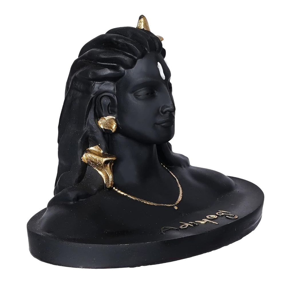 Black Resin Adiyogi Shiva Statue