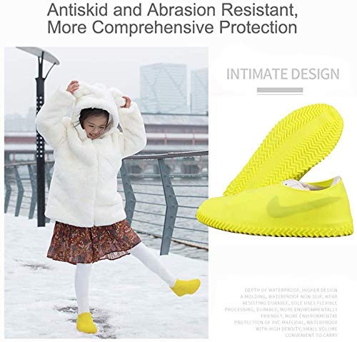 2 Pairs Reusable Shoe Covers, Anti-Slip Water Resistant Overshoes Silicone(random color)