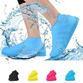 2 Pairs Reusable Shoe Covers, Anti-Slip Water Resistant Overshoes Silicone(random color)