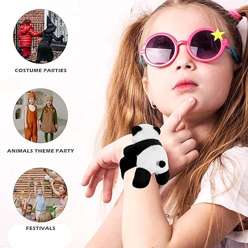 Unisex Stuffed Animal Slap Bracelets Plush Panda Slap Band(PACK OF 1)