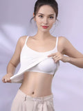 Women'S Built-In Bra Pad Cami with Adjustable Straps pack of 2(free size)