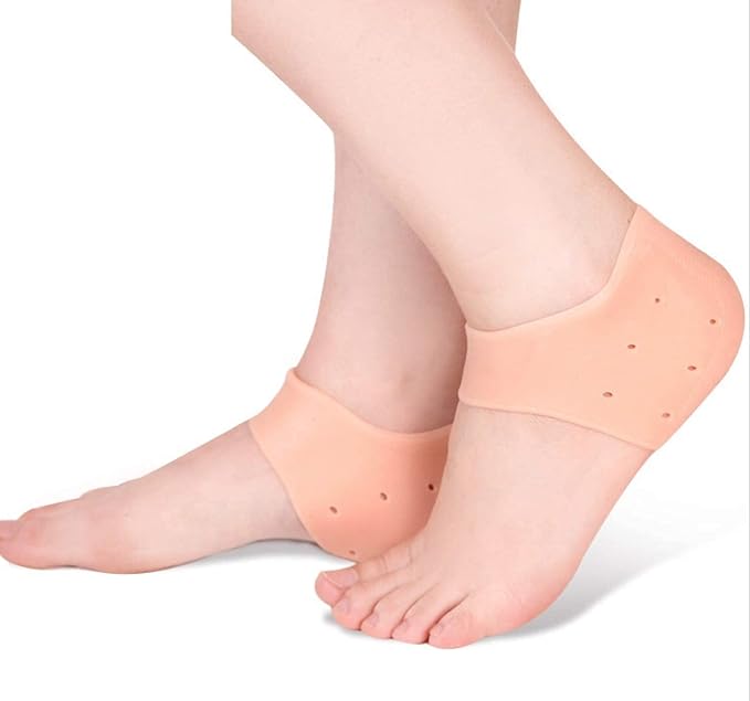 Heel Pain Relief Silicone Gel Heel Protector Socks