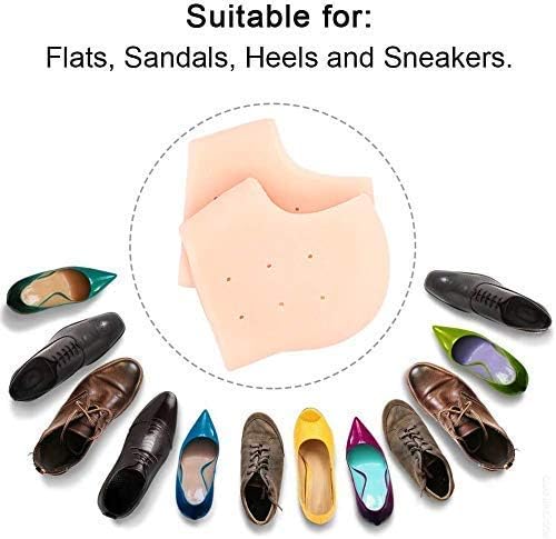 Heel Pain Relief Silicone Gel Heel Protector Socks