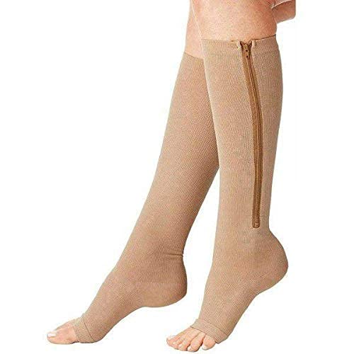Stocking Knee High Socks with Zipper Compression Socks