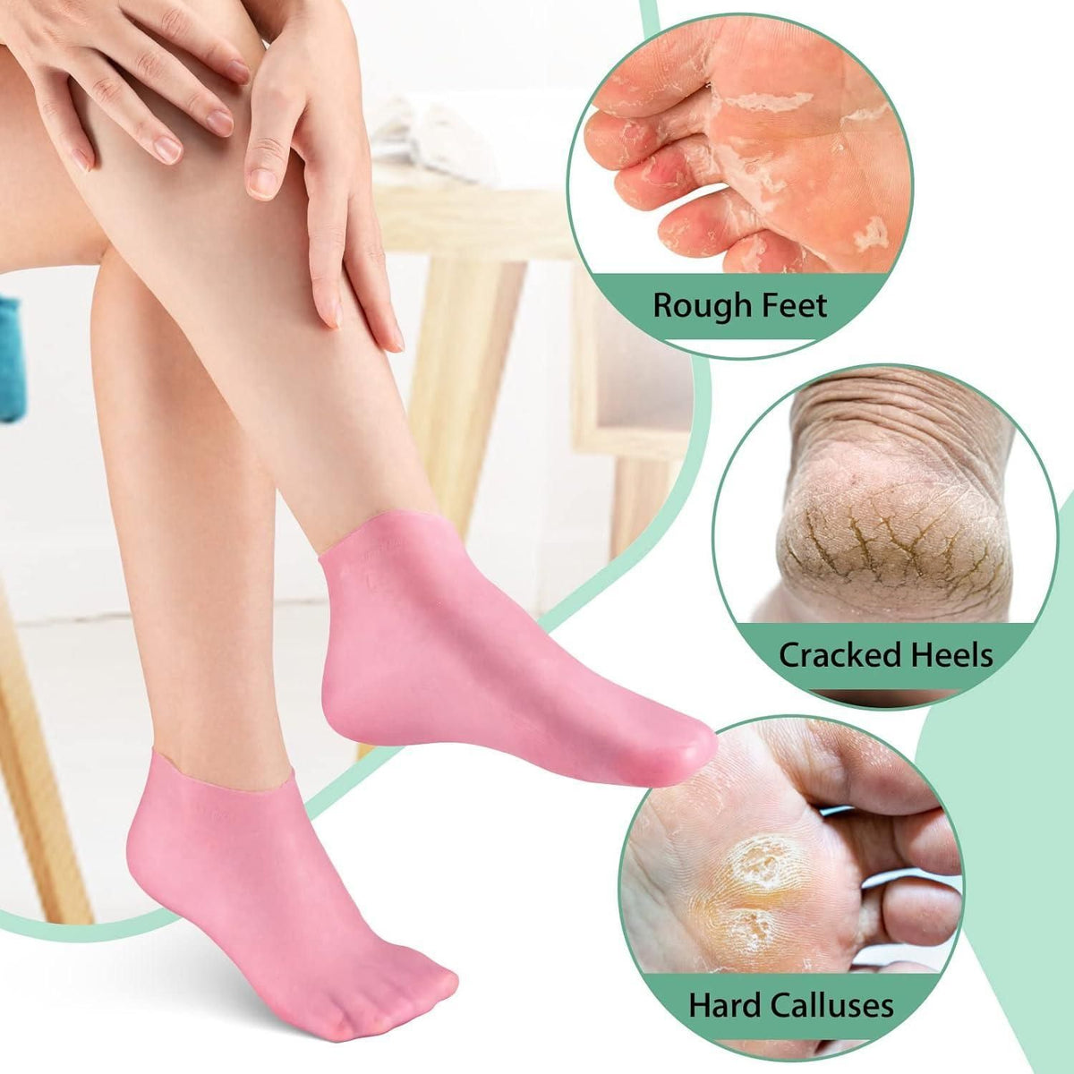 Silicone Moisturizing Sock( pack of1)(random color)