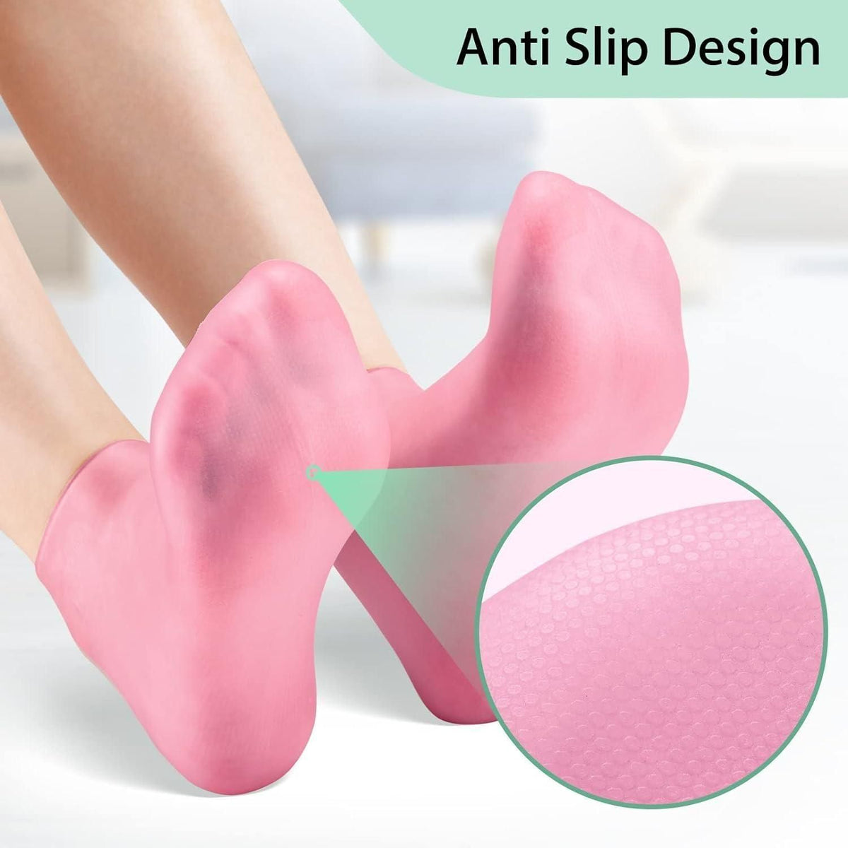 Silicone Moisturizing Sock( pack of1)(random color)