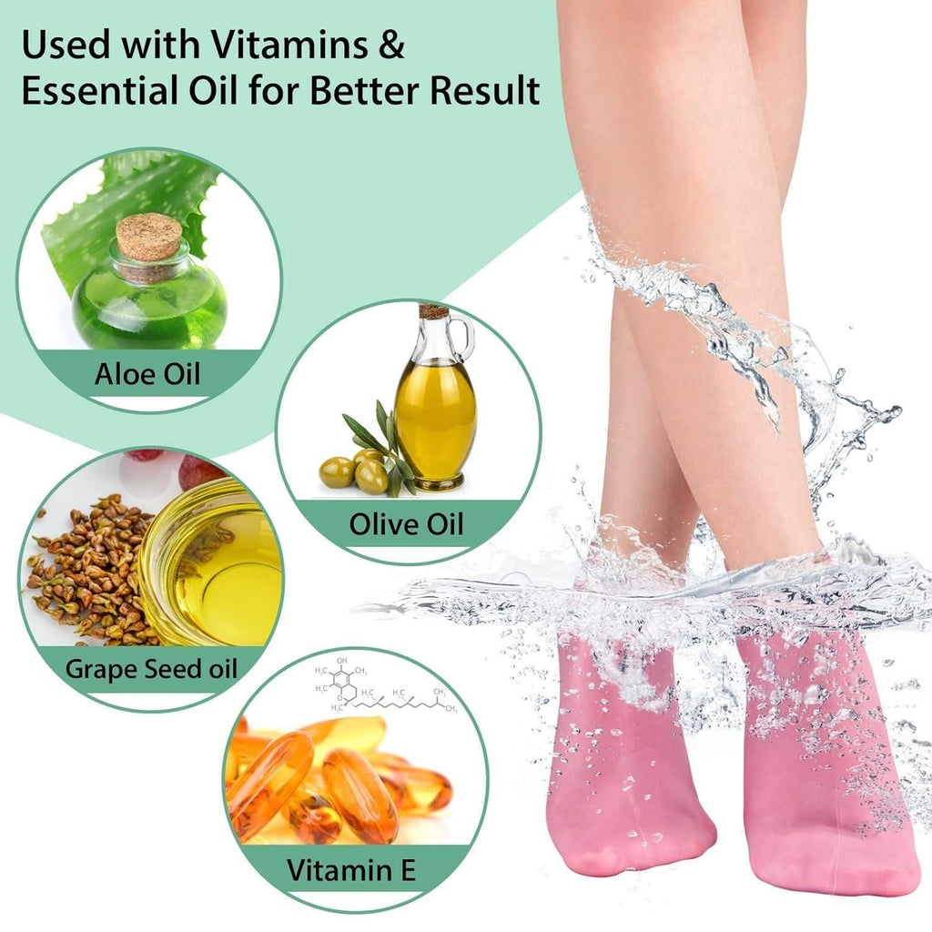 Silicone Moisturizing Sock( pack of1)(random color)