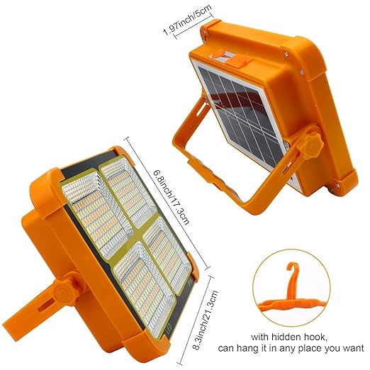 Solar Rechargeable LED Flood Light with Power Bank Function
