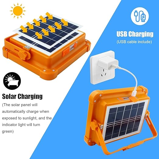 Solar Rechargeable LED Flood Light with Power Bank Function