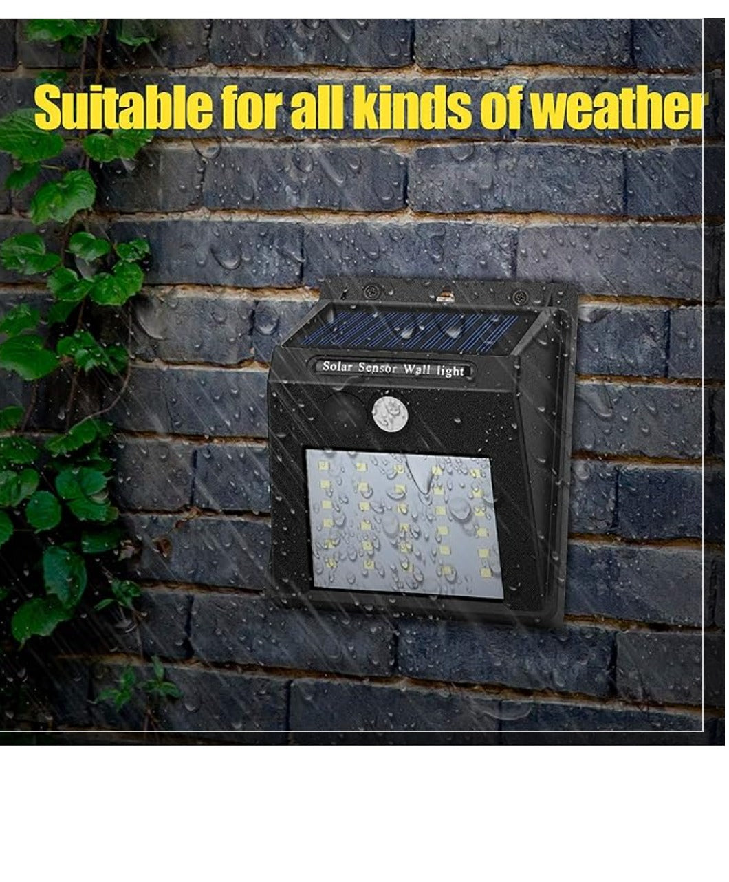 Solar LED Wall Lights Outdoor, Waterproof Wireless Super Bright Security Motion Sensor Light for Garage Yard Patio Garden Pathway