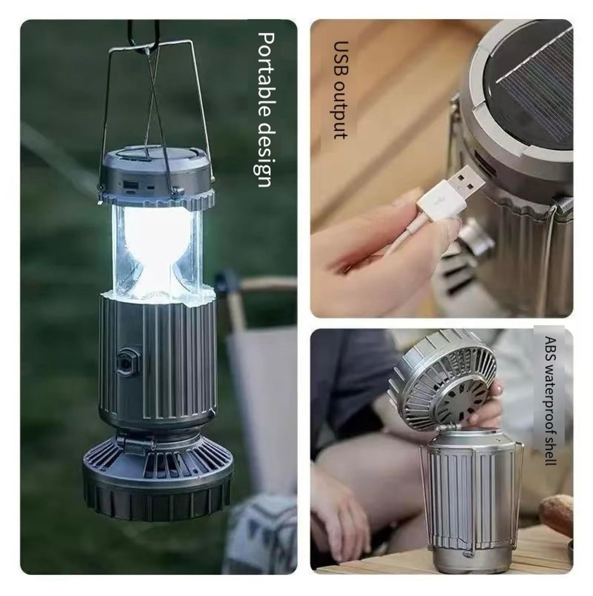 Emergency Light Solar Fan Multifunction Lantern
