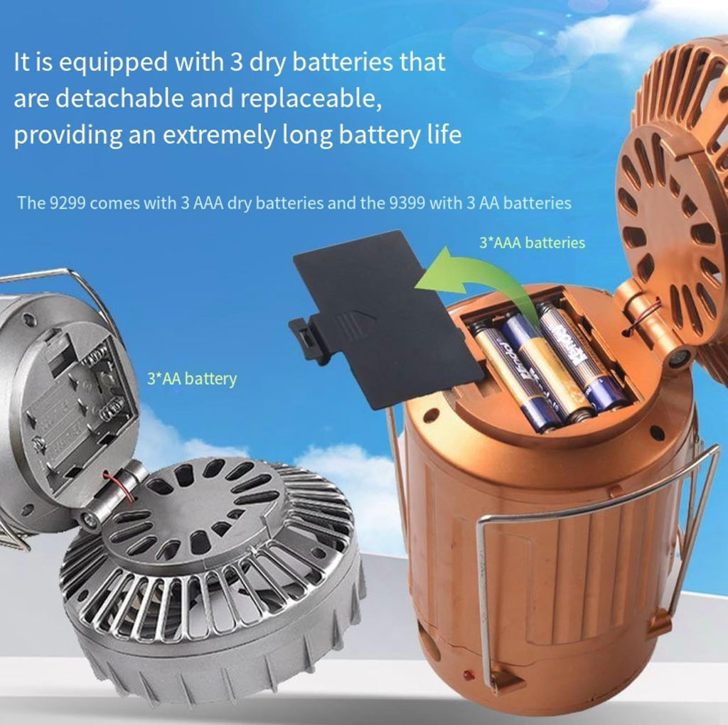 Emergency Light Solar Fan Multifunction Lantern