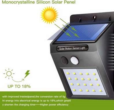 Solar LED Wall Lights Outdoor, Waterproof Wireless Super Bright Security Motion Sensor Light for Garage Yard Patio Garden Pathway