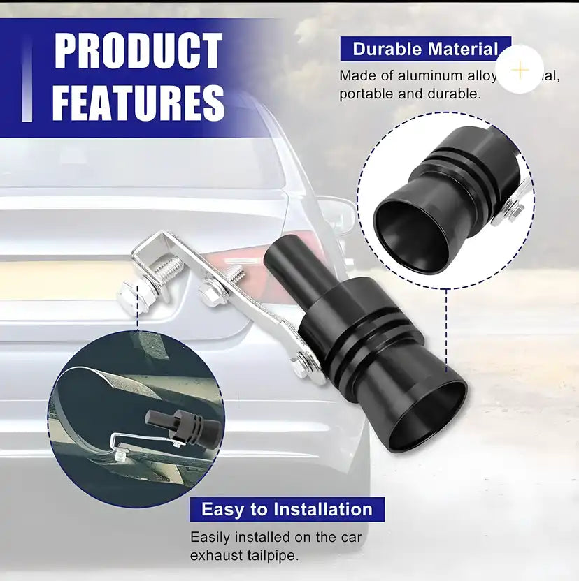 Sound Simulator Car Turbo Sound Whistle Muffler Vehicle Refit Device Exhaust Pipe Turbo Sound Whistle Auto Accessories (random color)