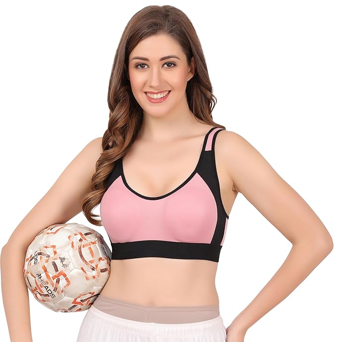 Women Sport Non Padded, Bra Breathable & Adjustable, Easy Comfort Pack of 3