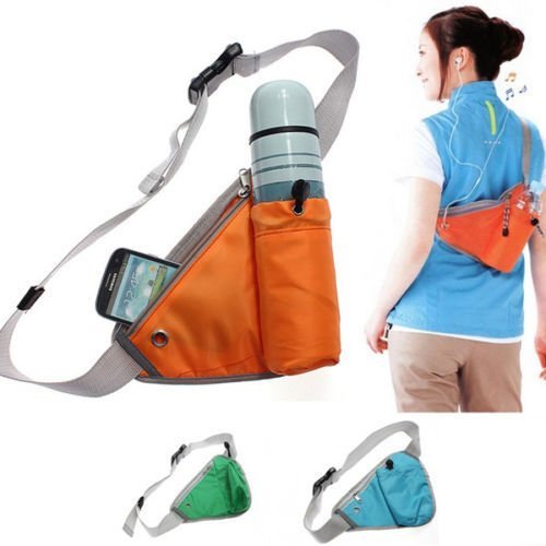 Travel Sports Triangle Waist Water Bottle Belt Sports Waist Bag(random color)
